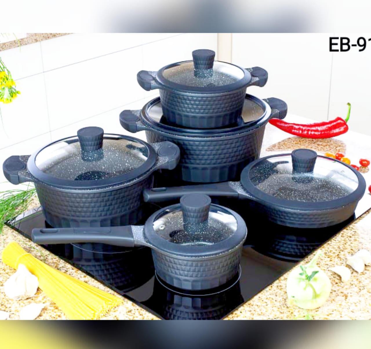 Edenberg Cookware Set Gray