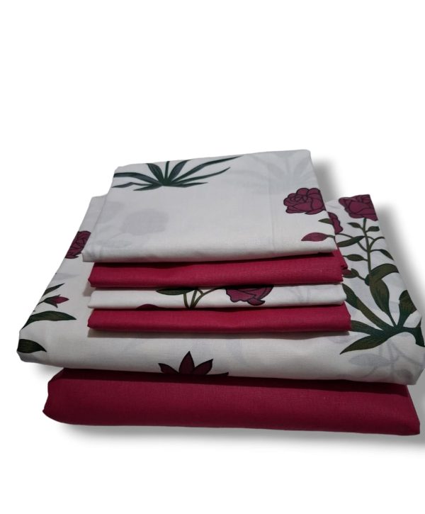 Fitted bedsheets mix and match 6by7 Red White