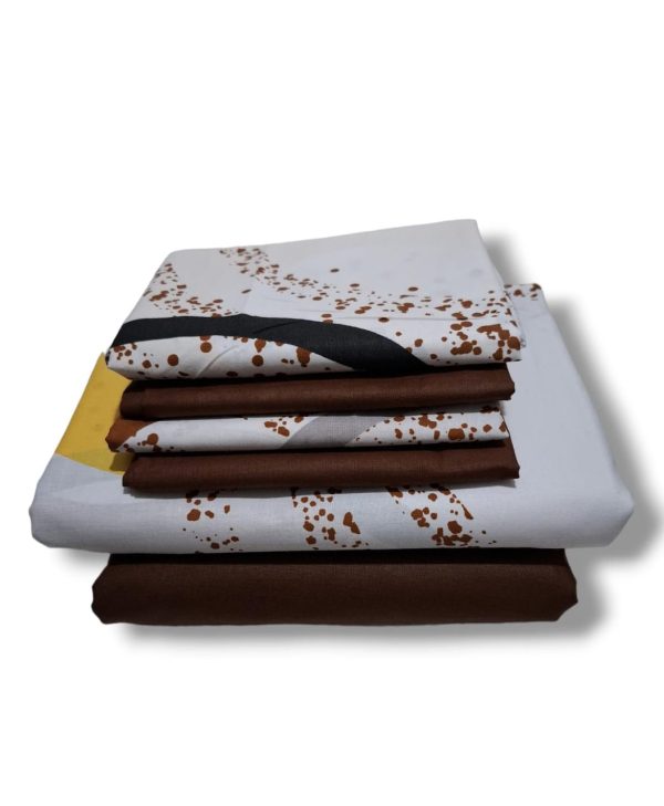 Fitted bedsheets mix and match 6by7 White and Brown