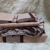 Pure cotton 3pc bedsheets 6by7 Brown