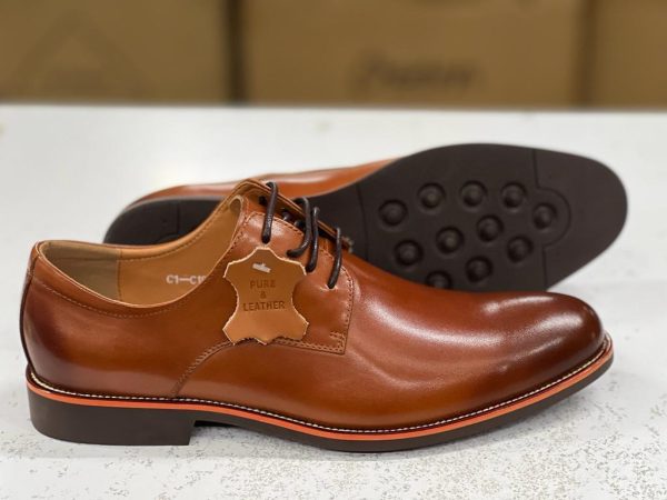 Brown Mens Premium Leather Laced Up Shoes in Kenya from WanjaMall