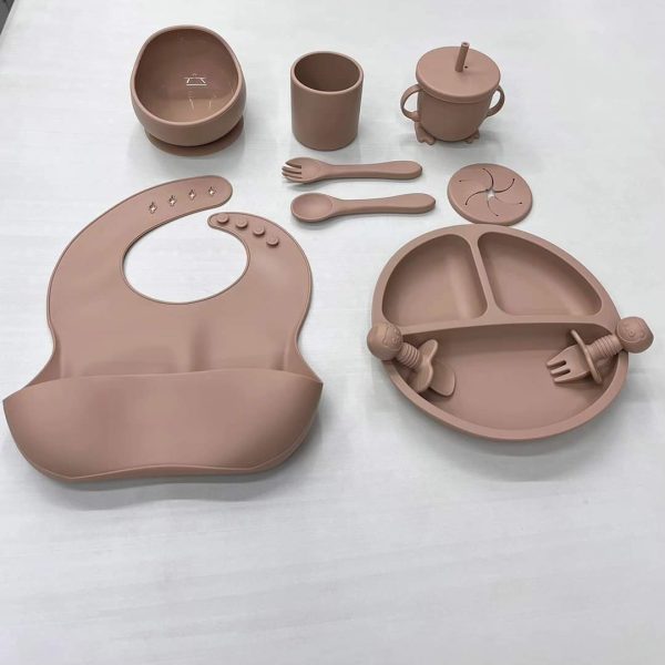 Brown Silicone baby feeding set in kenya from wanjamall