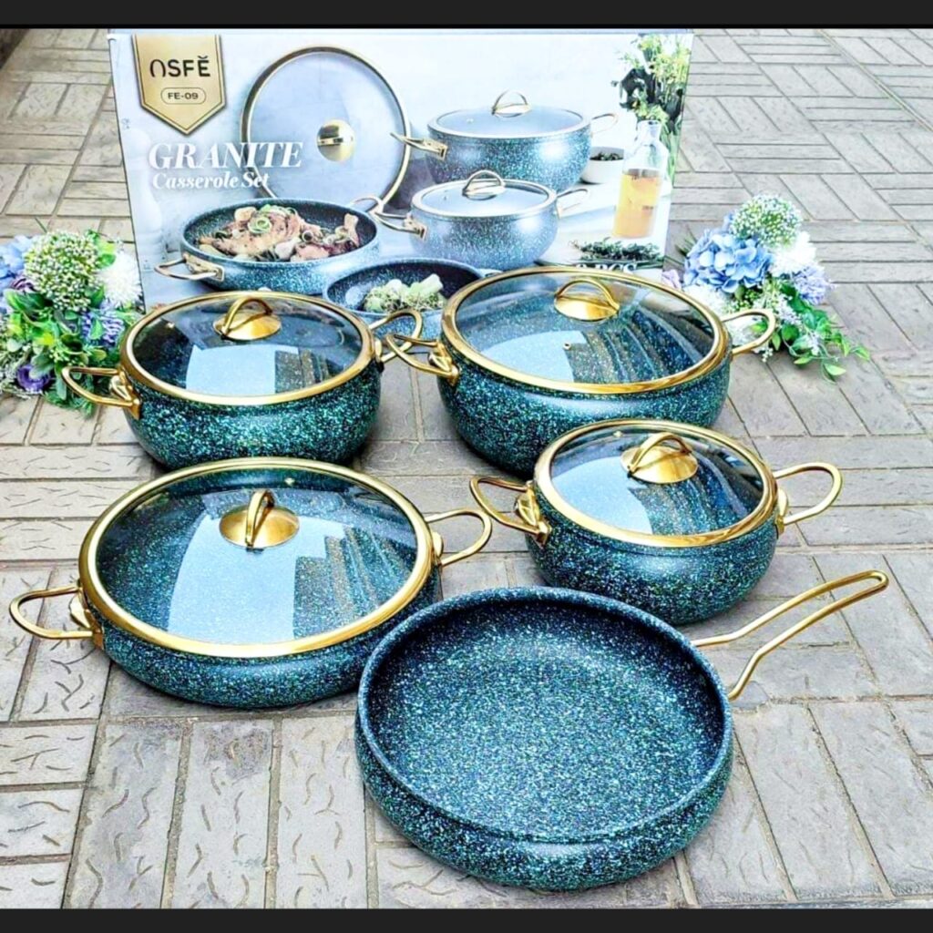 How to Pair Nonstick Sufuria Colors with Your Kitchen Accessories: Granite Coating Cookware Set in Kenya from WanjaMall Get your Granite Cookware Set today